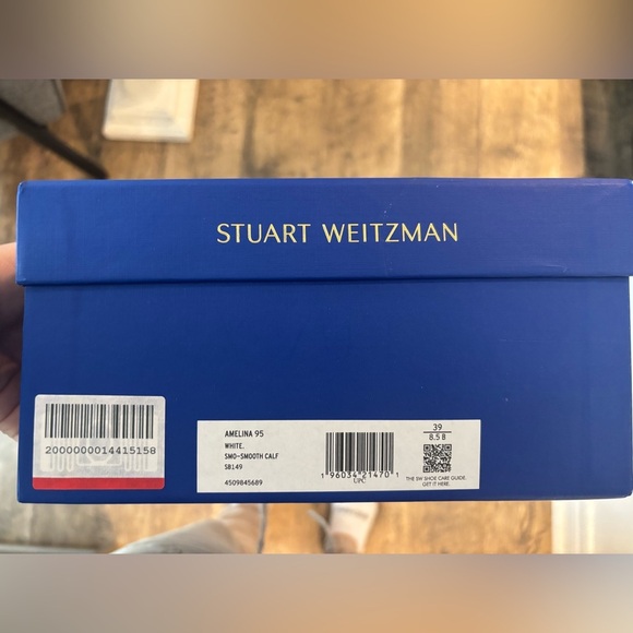 Stuart Weitzman Amelina Leather sandals. Elegant White Strappy Heels - Picture 7 of 7